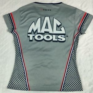 MAC TOOLS VICCI RACING WOMEN'S M AIRTECH GRAY GRAPHIC TEE